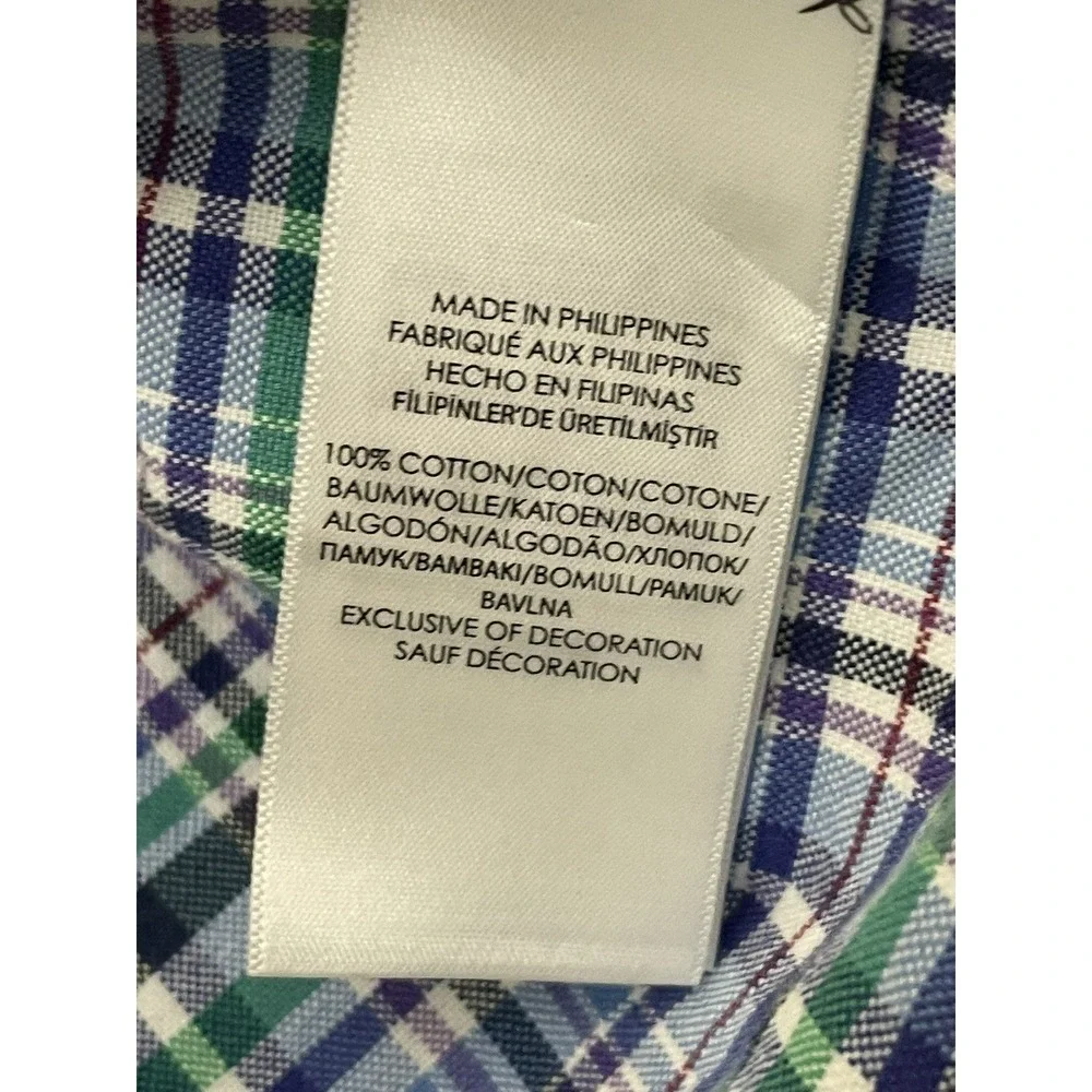 Polo Ralph Lauren Plaid Button Down Shirt Mens 3XLT Flesh Pony Preppy Big & Tall